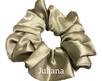Bridal hair tie | Bachelorette Scrunchie | Bridesmaid Scrunchie | Satin Scrunchie | Personlised Scrunchies | Bridesmaid Satin Scrunchie
