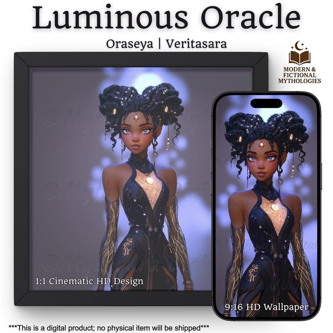 Fictional Oracle Luminous Oracle, Ios & Android Wallpaper Art, Instant Digital Download ...