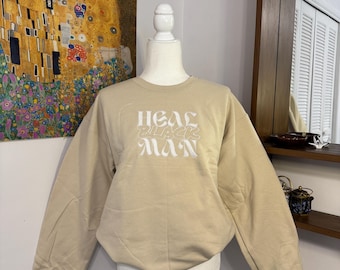 Heal Black Man - Embroidered Sweatshirt