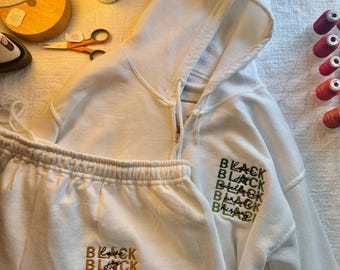 Black History - Embroidered Custom Zip-Up Set