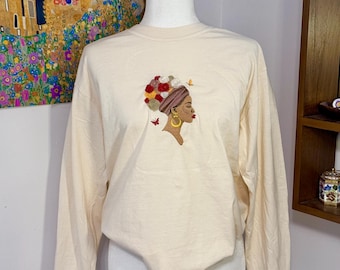 Floral Black Women - Embroidered Shirt