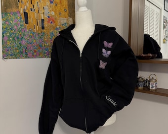 Customized Embroidered Zip-Up Hoodie