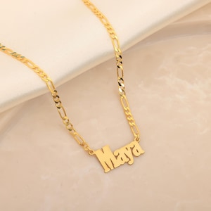 Colar com nome personalizado para mulheres, colar com nome em prata esterlina, joias com nome feitas à mão, joias personalizadas, colar com nome minimalista e delicado