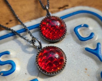 Vintage Glass Reflector necklace