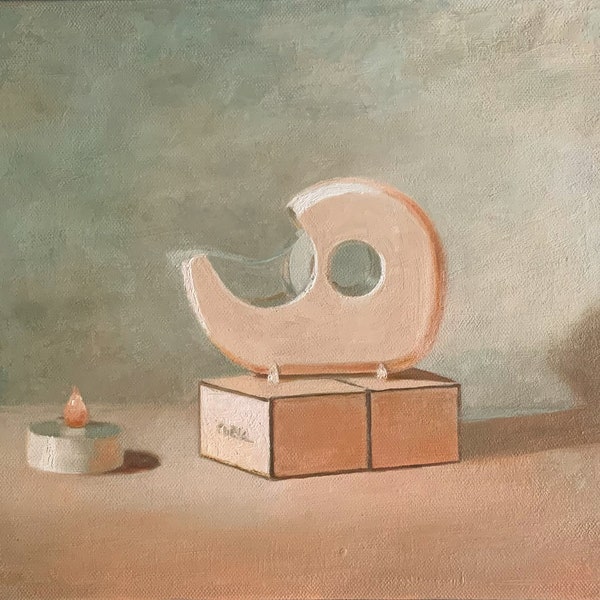 Still Life Candle Tape Dispenser Chanel Oil Painting