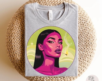 Koszulka Femme Fatale, damska koszulka graficzna, koszulka unisex, koszulka z krótkim rękawem, fajna moda hipsterska, koszulka z oświadczeniem