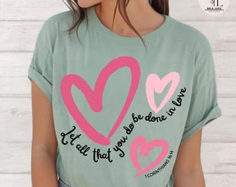 Faithful Heart Scripture Shirt | Religious Christian Tee | God's Love T-Shirt | Inspirational Bible Verse Top