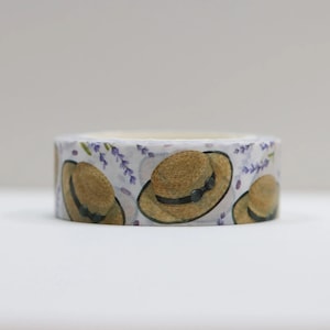 Fiore di lavanda con nastro Washi per cappello - Nastro Washi floreale country - Nastro Washi fiore viola - Diario botanico