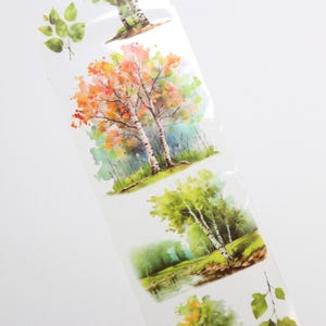 Bellissimo nastro Washi con alberi - Nastro Washi PET con alberi - Nastro Washi foresta