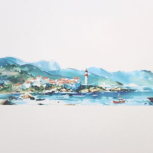Vuurtoren Washi Tape- Zee Washi Tape- Boot Masking Tape- Kustlijn Washi Tape