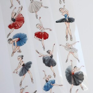 Dancing Girl Washi Tape - Ballerina Pet WashiTape - Ballerina Journaling Masking Tape - Ballerina Bellissimo Washi Tape