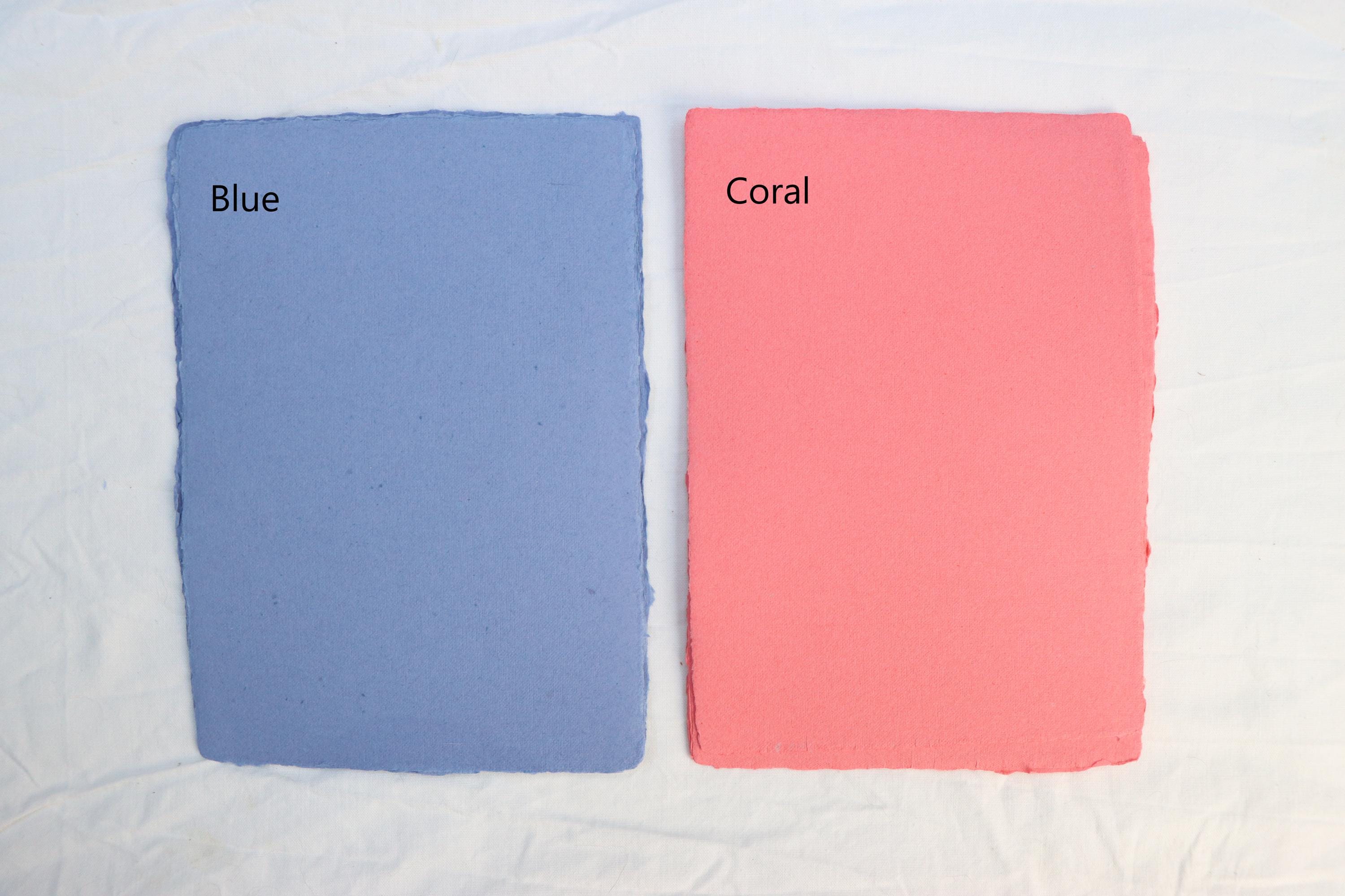 Handmade Paper Mult Color Handmade Paper- Large Assortment of Colors of Handmade Paper- Homemade ...