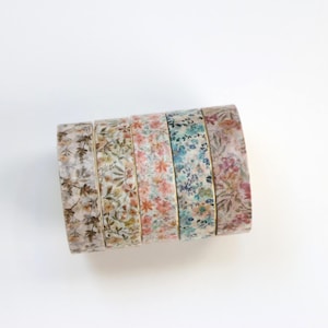 Floral Washi Tape Set- 5 Pcs Flowers Washi Tape Set