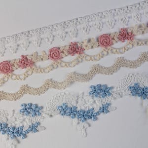 Geborduurde kanten rand voor Journal Deco-Romantische Bullet Journal- Junk Journal Deco- Fabric Lace Trim