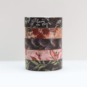 Set di nastri washi floreali - Nastro washi coccinella - Nastro washi dente di leone