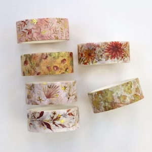 Autumn Washi Tape Set- Sunflower Washi Tape- Gold Field Washi Tape