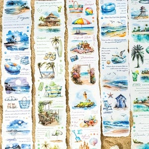 Zee Washi Tape Set - Zomer Washi Tape - Strandlandschap Washi Tape