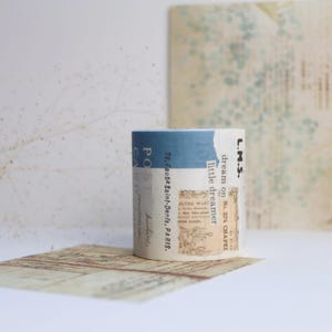 Style rétro Washi Tape- lettres vintage Washi Tape- fournitures de scrapbooking vintage- texte vintage- Étiquettes vintage rétro Washi Tape