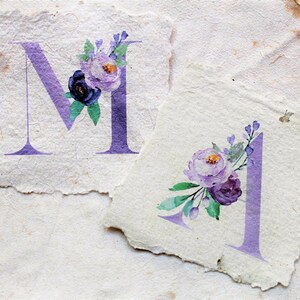 Planner Decoratie Letter - Gepersonaliseerde Initialen Bloemen Letter - Handgemaakt Papier