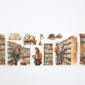Bibliothek Washi Tape - Lesezeit Washi Tape - Bücher Washi Tape