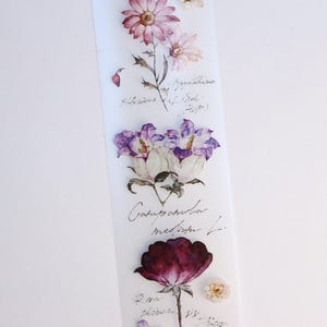 Bellissimo nastro washi di fiori - Nastro washi di fiori primaverili - Nastro washi trasparente