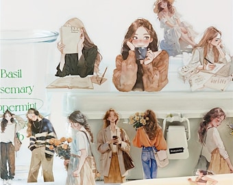 Fashion Girl Sticker Set- Lifestyle Sticker Set- Journal Deco