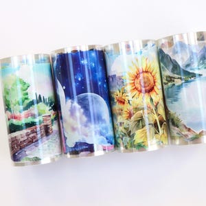 Landschap Washi Tape Set - Natuur Washi Tape - Sterrenhemel Washi Tape