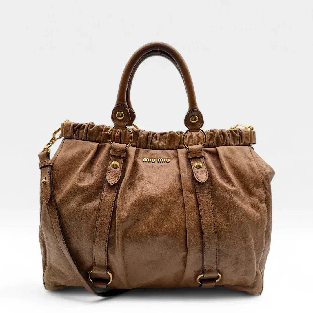 バッグ Miu Miu 1990s leather tote bag Miu Miu 1990's Archive Leather Tote Bag Black – Amber Handbags