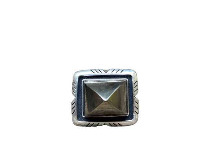 Sterling Silver Pyrite Ring with adjustable band