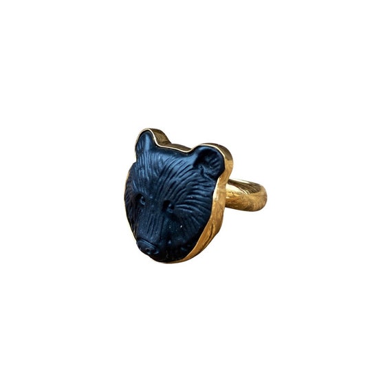 Bear Magic Ring .925 Silver or Brass Adjustable Band