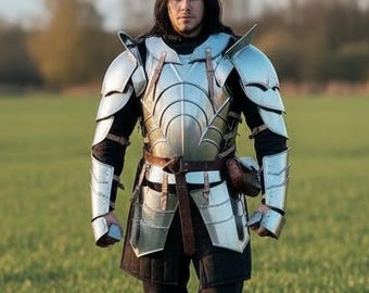 Handmade 18-Gauge Steel Knight Armor Set – Wearable Medieval Costume