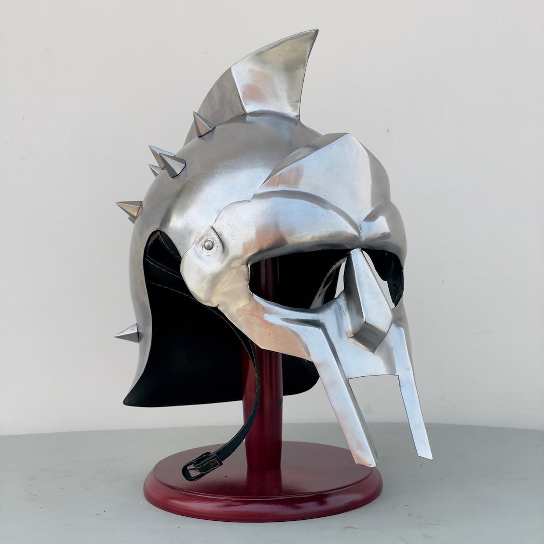 Gladiator Helmet knight Roman Soldier Maximus Helmet Larp Halloween gladiator-helmet-knight-roman-soldier-maximus-helmet-larp-halloween