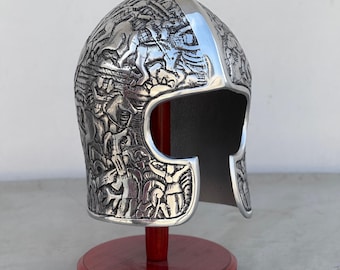 Mittelalterlicher Ritter Barbuta Helm, Aluminium Kostüm Helm