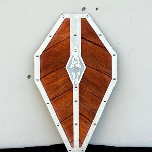 Bouclier viking en bois | Bouclier Viking cosplay authentique | Bouclier viking du Valhalla de la mythologie nordique | Bouclier d'armure médiévale