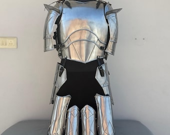 Medieval Knight Lady Steel Armor – Female Cuirass, Pauldrons, Bracers