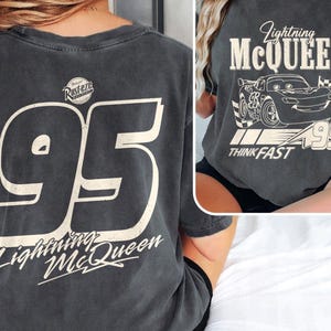 Vintage Lightning Mcqueen 2 Side Shirt, Radiator Springs Tee, WDW Family Vacation Shirt, Disney Tee, Rusteze cars Shirt, Cars Characters Tee