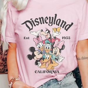Vintage Disneyland California Shirt, Disneyland Est 1955 Shirt, Mickey And Friends Shirt, Retro Walt Disney Shirt, Disney Vacation Shirt