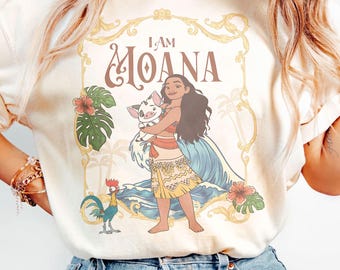 Camiseta retro de la princesa Moana de Disney, camiseta de la princesa Ariel de Disney, camiseta de Tiana de Rapunzel de Disney, Parque Mágico, camiseta de la princesa Disney