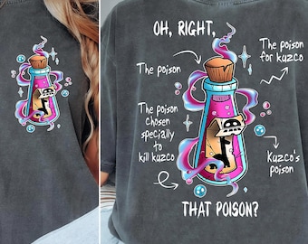 Oh Right That Poison Shirt, Two Sided Vintage Emperor's New Groove Tee, Funny Disney Kuzco Shirt for Disneyland or Group Trip