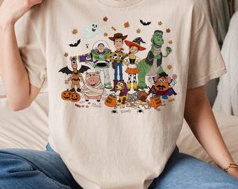 Retro Sie haben einen Freund in mir Halloween Shirt, Disney Toy Story Halloween Shirt, Buzz Lightjahre Kürbis Halloween T-Shirt, Disney Familie Shirt