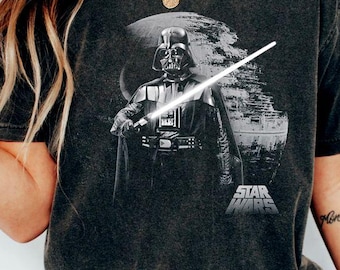 Star Wars: A New Hope Darth Vader Lightsaber Shirt, Retro Sci-Fi Tee, Galaxy’s Edge Outfit, Vintage Darth Vader Graphic T-Shirt