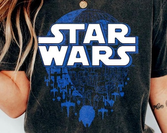 Star Wars: A New Hope Death Star Logo Shirt, Retro 1977 Galactic Empire Tee, Classic Sci-Fi Fan Graphic T-Shirt