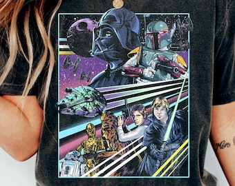 Star Wars A New Hope Faded Vintage Poster Graphic Shirt, Star Wars Celebration, Galaxy's Edge, Disney World Shirt