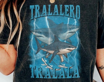 Tralalero Tralala Meme Shirt, Funny Baseball Bat Tee, Italian Brainrot Dank Meme Shirt, Weirdcore Unhinged Internet Humor Tee