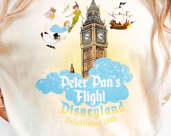 Peter Pan’s Flight School Shirt, Retro Peter Pan Ride Tee, Disney Ride Shirt, Peter Pan Disney Shirt, Neverland Fan Gift