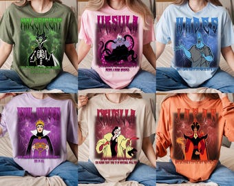 Retro Disney Villains Halloween Shirt, Villains Characters Shirt, Maleficent Ursula Evil Queen Hades, Disney Family Shirt, Disneyland Shirt