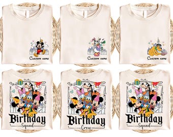 Personalized Disney Birthday Shirt, Best Birthday Ever, Disney Birthday Boy Girl, Disney Birthday Squad, Mickey & Friends Birthday Trip Tees