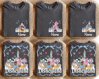 Custom Disneyland Mickey & Friends Shirts, Personalized Disney Family 2025 Tees, Retro Disneyland Trip Shirt, Vacation Group Shirts