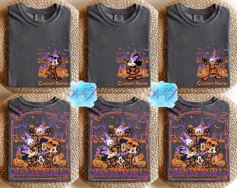 Disney Skeleton Mickey And Friends Shirt, Disney Halloween Family Matching Tee, Custom Disneyworld 2025 Trip Shirt, Spooky Season Shirt