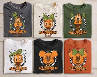 Retro Mickey And Friends Pumpkin Shirt, Disney Family Halloween Trip Shirt, Mickey & Co Pumpkin Halloween Shirt, Disney Halloween Trip Shirt